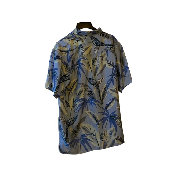 Men’s Massini 100% Silk Button Down Shirt Hawaiian Beach - Picture 2 of 6